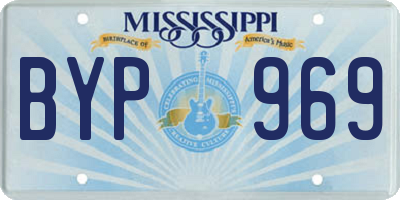 MS license plate BYP969