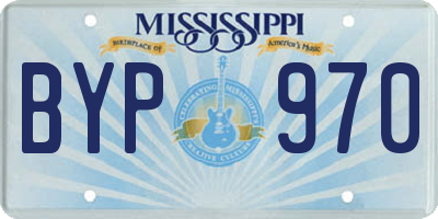 MS license plate BYP970