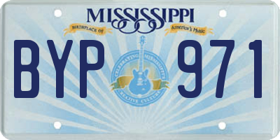 MS license plate BYP971