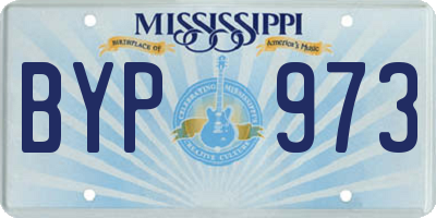 MS license plate BYP973