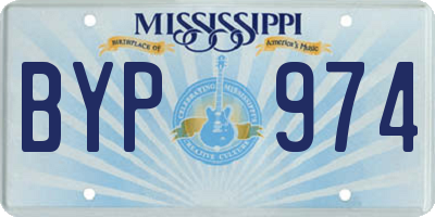 MS license plate BYP974