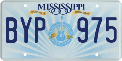 MS license plate BYP975