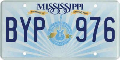 MS license plate BYP976