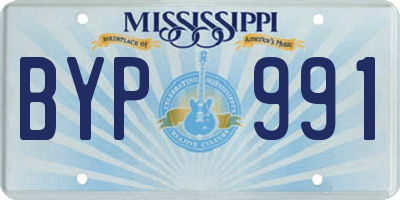 MS license plate BYP991
