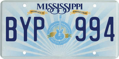MS license plate BYP994