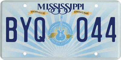 MS license plate BYQ044