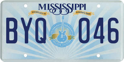 MS license plate BYQ046