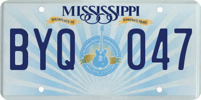 MS license plate BYQ047