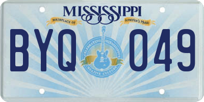 MS license plate BYQ049