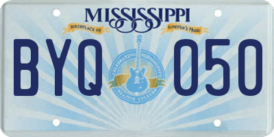 MS license plate BYQ050