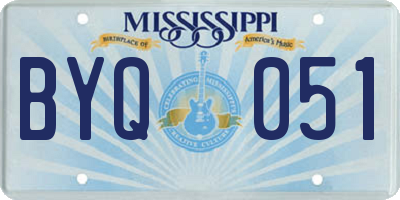 MS license plate BYQ051