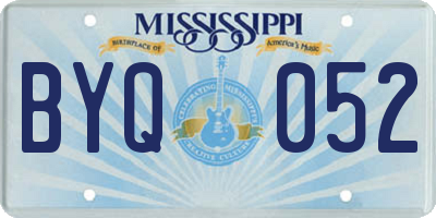 MS license plate BYQ052