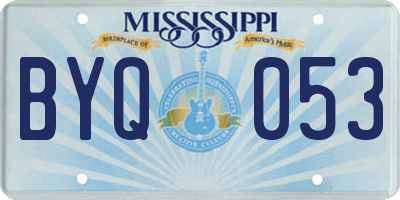 MS license plate BYQ053