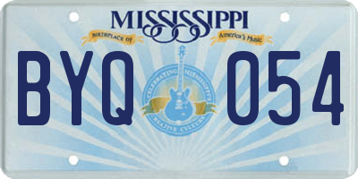 MS license plate BYQ054