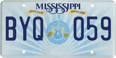 MS license plate BYQ059
