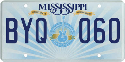 MS license plate BYQ060