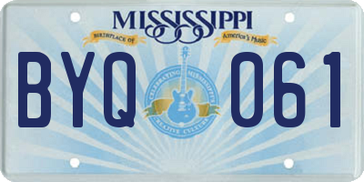 MS license plate BYQ061