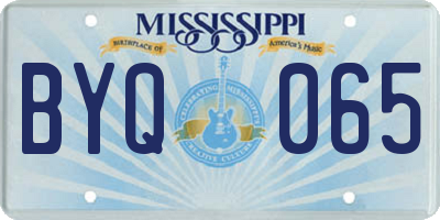 MS license plate BYQ065