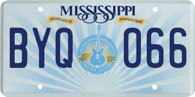 MS license plate BYQ066