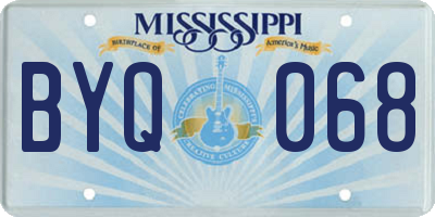 MS license plate BYQ068