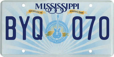 MS license plate BYQ070