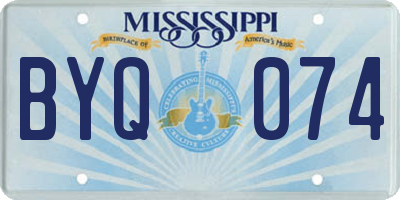 MS license plate BYQ074