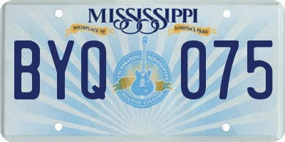 MS license plate BYQ075