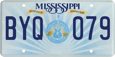 MS license plate BYQ079