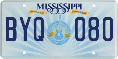 MS license plate BYQ080