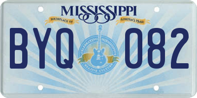 MS license plate BYQ082