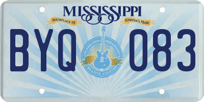 MS license plate BYQ083