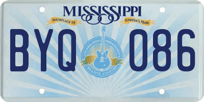 MS license plate BYQ086