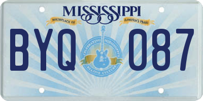 MS license plate BYQ087