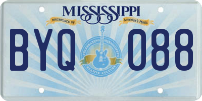 MS license plate BYQ088