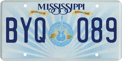 MS license plate BYQ089