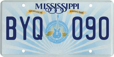 MS license plate BYQ090