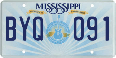MS license plate BYQ091