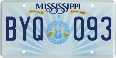 MS license plate BYQ093