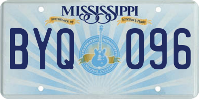 MS license plate BYQ096