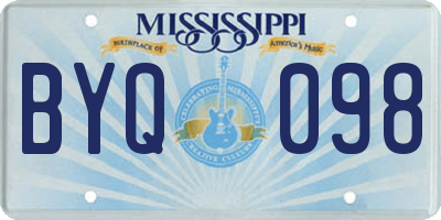 MS license plate BYQ098