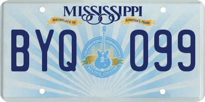 MS license plate BYQ099