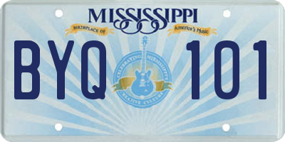 MS license plate BYQ101