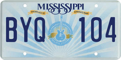 MS license plate BYQ104