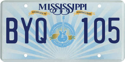 MS license plate BYQ105