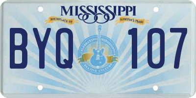 MS license plate BYQ107