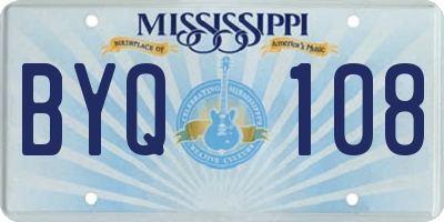 MS license plate BYQ108
