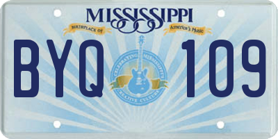 MS license plate BYQ109