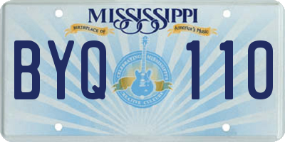 MS license plate BYQ110