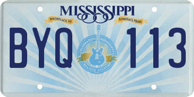 MS license plate BYQ113