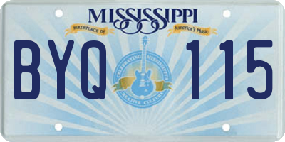 MS license plate BYQ115